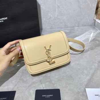 Replica Original Copy Box Saint Laurent Leather SOLFERINO Small Satchel Beige