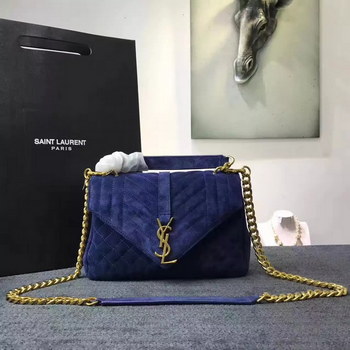 Replica YSL Small Soft Envelope Monogram Saint Laurent Shoulder Bags Blue