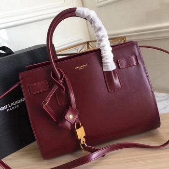 Replica Saint Laurent 32cm Sac De Jour Souple Duffle Bag in Red