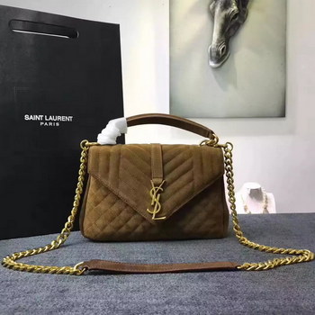 Replica YSL Small Soft Envelope Monogram Saint Laurent Shoulder Bags Coffee