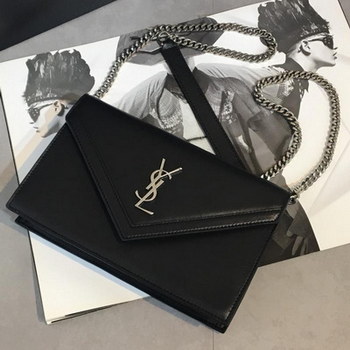 Replica Saint Laurent 2018 Le Sept Chain Bag In Black Leather
