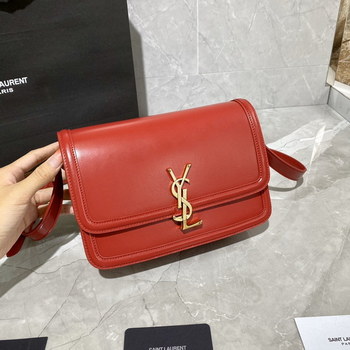 Replica Original Copy Box Saint Laurent Leather SOLFERINO Medium Satchel Red