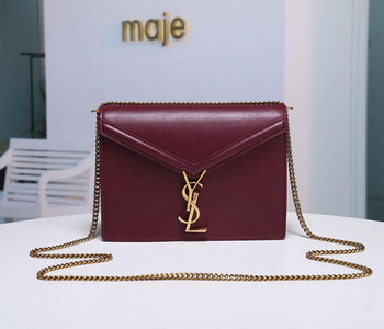 Replica Replica Saint Laurent Cassandra Monogram Clasp Bag in Smooth Leather Dark Red