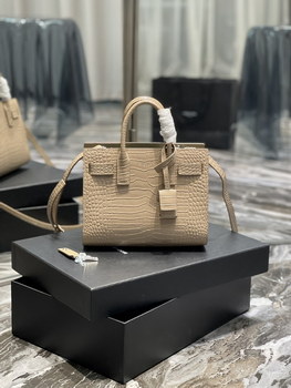 Replica 2022 New Saint Laurent 22cm Classics Sac de jour Nano in Embossed Crocodile Shiny Leather Price Online Replica