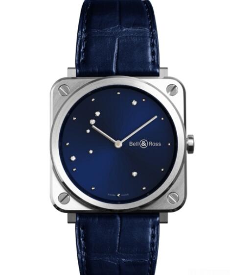 Replica BellRoss Replica Watch AVIATION BRS Diamond Eagle BRS EA STSCR Steel Dial set with Diamonds Alligator Strap Best Buy Cheap Price Replica Watch
