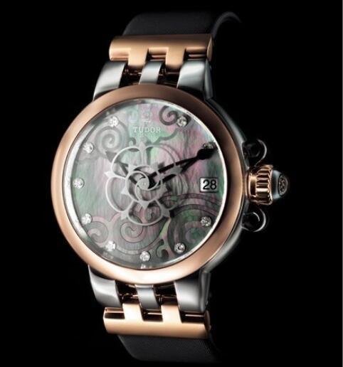 Replica Replica Tudor women watch Clair de Rose 35701 Steel Pink Gold Diamonds Satin Strap Best Buy Cheap Price Replica Watch