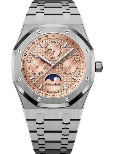 Replica Audemars Piguet Royal Oak Perpetual Calendar 41 Titanium Salmon Replica Watch 26615TIOO1220TI01 Best Buy Cheap Price Replica Watch