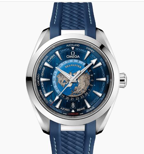 Replica Omega Seamaster Aqua Terra 150M Worldtimer Master Chronometer GMT 43MM Replica Watch 22012432203001 Best Buy Cheap Price Replica Watch