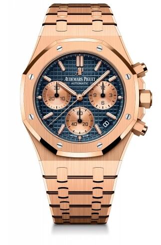 Replica Audemars Piguet Royal Oak Chronograph 41 Yellow Gold Blue Bracelet Replica Watch 26239OR001220OR01 Best Buy Cheap Price Replica Watch