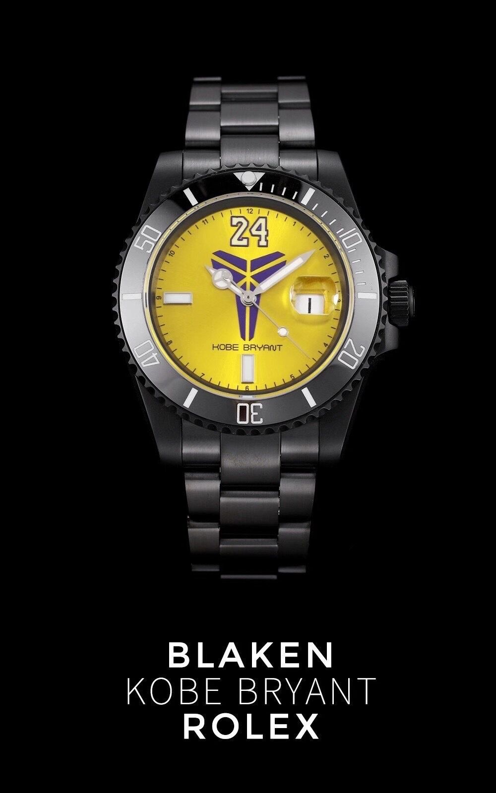 Replica Copy Blaken Kobe Bryant Rolex Submariner Replica Watch Best Buy Cheap Price Replica Watch
