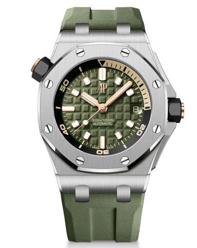 Replica Audemars Piguet Royal Oak Offshore Diver Stainless Steel Green Replica Watch 15720STOOA052CA01 Best Buy Cheap Price Replica Watch