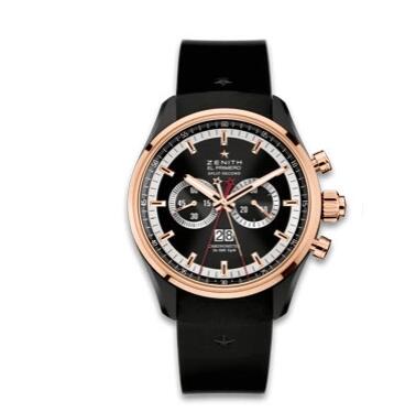 Replica Zenith El Primero Rattrapante PVD Rose Gold Black Replica Watch 782050402691R530 Best Buy Cheap Price Replica Watch
