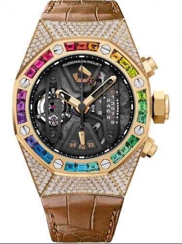 Replica Audemars Piguet Royal Oak Concept Tourbillon Chronograph Yellow Gold Rainbow Replica Watch 26235BAYYD502CR01 Best Buy Cheap Price Replica Watch