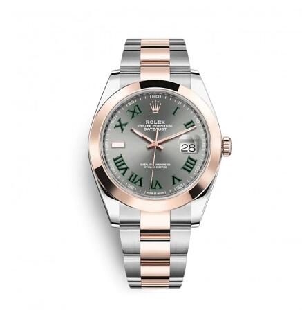 Replica Rolex Datejust 41 Rolesor Everose Smooth Oyster Slate Roman Replica Watch 126301 0015 Best Buy Cheap Price Replica Watch
