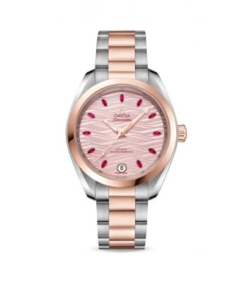 Replica Omega Seamaster Aqua Terra 150M Master Chronometer 34 Stainless SteelSedna GoldPink RubyBracelet Replica Watch 22020342060001 Best Buy Cheap Price Replica Watch
