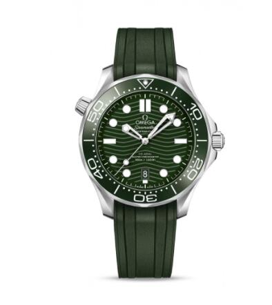 Replica Omega Seamaster Diver 300M Master Co Axial 42 Stainless Steel Green Rubber Replica Watch 21032422010001 Best Buy Cheap Price Replica Watch