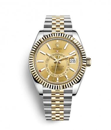 Replica Rolex Sky Dweller Stainless Steel Yellow Gold Champagne Jubilee Replica Watch 326933 0004 Best Buy Cheap Price Replica Watch