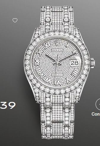 Replica Rolex Pearlmaster 39 Watch Replica white gold with lugs set with diamonds 86409RBR 0001 Best Buy Cheap Price Replica Watch