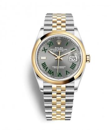 Replica Rolex Datejust 36 Stainless SteelYellow GoldSmoothSlate RomanJubilee Replica Watch 126203 0035 Best Buy Cheap Price Replica Watch