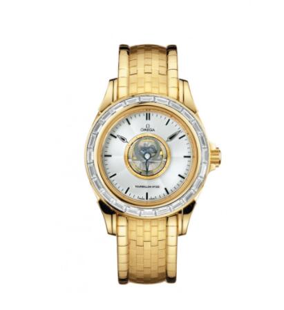 Replica Omega De Ville Tourbillon Red Gold Baguette Bracelet Replica Watch 51143000 Best Buy Cheap Price Replica Watch
