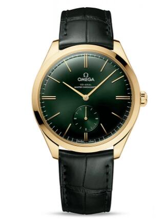 Replica Omega De Ville Tresor Master Chronometer Small Seconds Yellow Gold Green Replica Watch 43553402110001 Best Buy Cheap Price Replica Watch