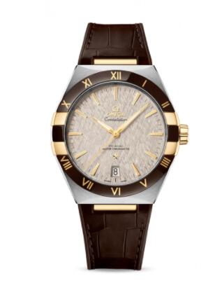 Replica Omega Constellation Master Chronometer 41 Stainless Steel Yellow Gold Ceramic Grey Replica Watch 13123412106002 Best Buy Cheap Price Replica Watch