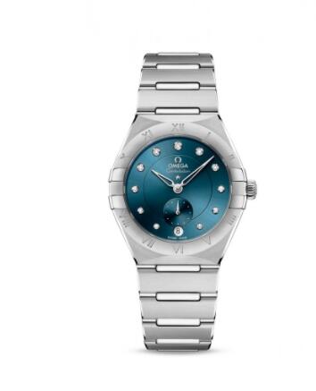 Replica Omega Constellation Master Chronometer Small Seconds 34 Stainless Steel Blue Diamond Bracelet Replica Watch 13110342053001 Best Buy Cheap Price Replica Watch