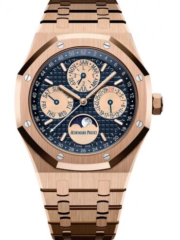Replica Audemars Piguet Royal Oak Perpetual Calendar 41 Pink Gold One Night for One Drop Replica Watch 26584OROO1220OR02 Best Buy Cheap Price Replica Watch