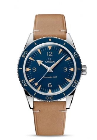 Replica Omega Seamaster 300 Master Chronometer Stainless Steel Blue Strap Replica Watch 23432412103001 Best Buy Cheap Price Replica Watch