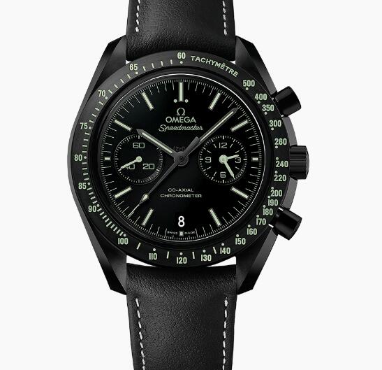 Replica Replica Watch Omega Speedmaster MOONWATCH OMEGA CO?AXIAL CHRONOGRAPH 4425 MM Pitch Black Black ceramic on leather strap 31192445101004 Best Buy Cheap Price Replica Watch