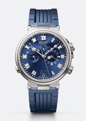 Replica Breguet Marine Alarme Musicale Titanium Blue Rubber Replica Watch 5547TIY15ZU Best Buy Cheap Price Replica Watch