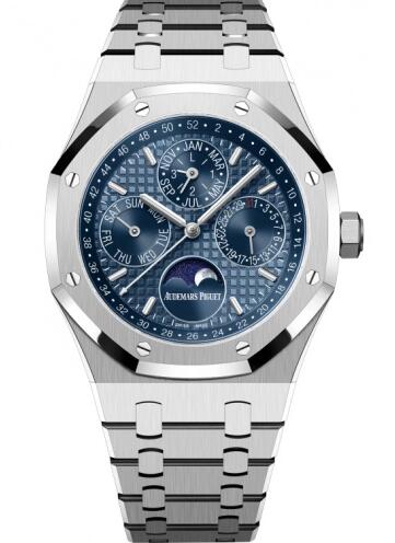 Replica Audemars Piguet Royal Oak Perpetual Calendar 41 Stainless Steel Blue 26574STOO1220ST03 Replica Watch Best Buy Cheap Price Replica Watch