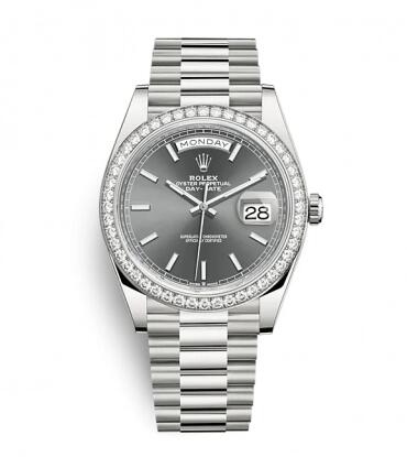 Replica Rolex Day Date 40 White GoldDiamondGrey Replica Watch 228349rbr 0041 Best Buy Cheap Price Replica Watch