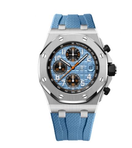 Replica Audemars Piguet Royal Oak Offshore Stainless Steel Blue Rubber Replica Watch 26238STOOA340CA01 Best Buy Cheap Price Replica Watch