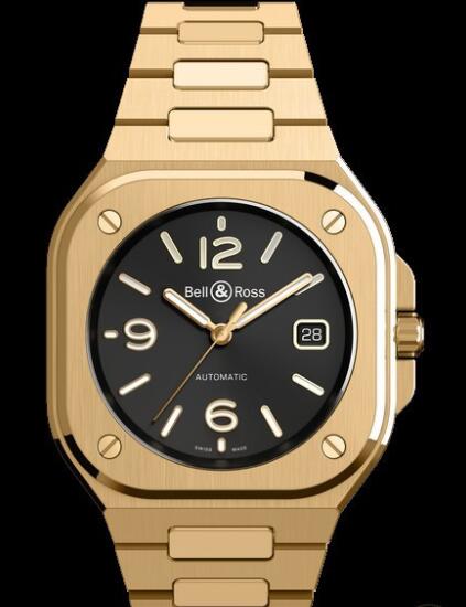 Replica BellRoss INSTRUMENTS Replica Watch BR05 Gold BR05A BL PGSPG Rose Gold Black Dial Bracelet Rose Gold Best Buy Cheap Price Replica Watch