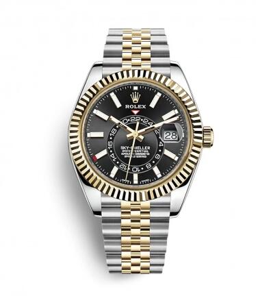 Replica Rolex Sky Dweller Stainless Steel Yellow Gold Black Jubilee Replica Watch 326933 0005 Best Buy Cheap Price Replica Watch