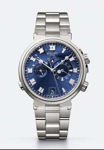 Replica Breguet Marine Alarme Musicale Titanium Blue Bracelet Replica Watch 5547TIY1TZ0 Best Buy Cheap Price Replica Watch