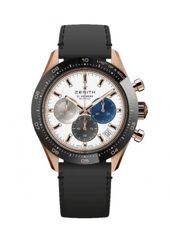 Replica Zenith Chronomaster Sport Rose Gold Silver Calf Replica Watch 183100360069C920 Best Buy Cheap Price Replica Watch