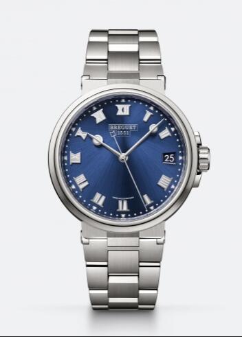 Replica Breguet Marine 5517 Titanium Blue Bracelet Replica Watch 5517TIY1TZ0 Best Buy Cheap Price Replica Watch