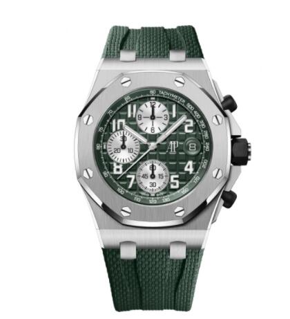 Replica Audemars Piguet Royal Oak Offshore Titanium Khaki Rubber Replica Watch 26238TIOOA056CA01 Best Buy Cheap Price Replica Watch