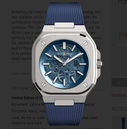 Replica Replica Bell and Ross br05 skeleton Watch BR 05 SKELETON BLUE BR05A BLU SKSTSRB Best Buy Cheap Price Replica Watch