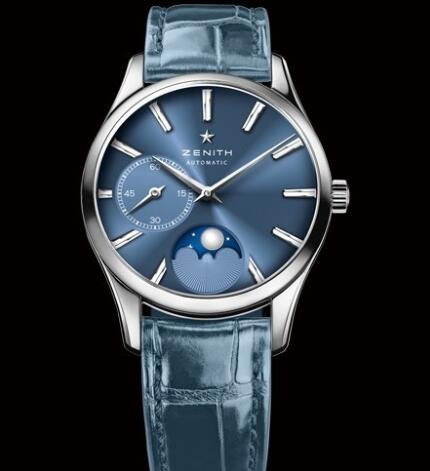 Replica Zenith Watch for Women Replica Watch Zenith Elite Ultra Thin Lady Moonphase Heritage 03231069251C705 Steel Aligator Bracelet Best Buy Cheap Price Replica Watch