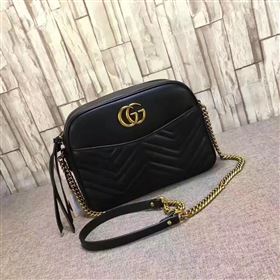 Replica Gucci GG black shoulder zipper bag 6518 [GG272a] 29500 : Purse Valley,Designer Replica Handbags,Premium Replica Handbags at PurseValley