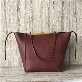 Replica Celine Cabas Clasp Bag Smooth calfskin C90056 Wine [C90056 20170822] 36900 : Purse Valley,Designer Replica Handbags,Premium Replica Handbags at PurseValley