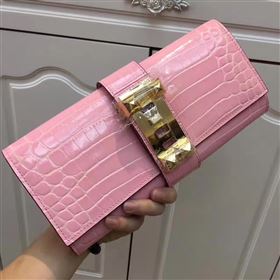 Replica Hermes large crocodile clutch pink bag 5074 [hermes76a] 25000 : Purse Valley,Designer Replica Handbags,Premium Replica Handbags at PurseValley