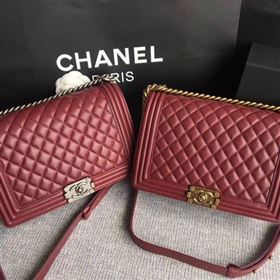 Replica Boy Chanel Flap Bags Original Sheepskin Leather A67088 Wine [A67088 20171215] 32900 : Purse Valley,Designer Replica Handbags,Premium Replica Handbags at PurseValley
