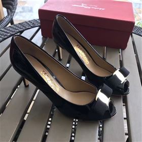 Replica Ferragamo 7cm heels sandals black paint shoes 4292 [shoes374a] 13500 : Purse Valley,Designer Replica Handbags,Premium Replica Handbags at PurseValley