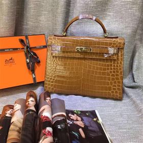 Replica Hermes crocodile tan Kelly bags 5238 [hermes317a] 29500 : Purse Valley,Designer Replica Handbags,Premium Replica Handbags at PurseValley