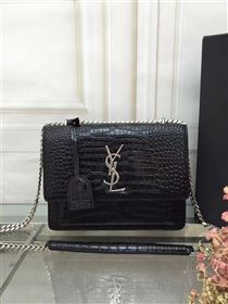 Replica YSL black crocodile shoulder sunset bag 4799 [YSL98a] 22500 : Purse Valley,Designer Replica Handbags,Premium Replica Handbags at PurseValley