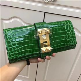 Replica Hermes large crocodile clutch green bag 5071 [hermes73a] 25000 : Purse Valley,Designer Replica Handbags,Premium Replica Handbags at PurseValley